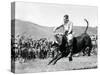 Bull Rider at American Rodeo-null-Stretched Canvas