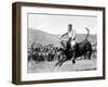 Bull Rider at American Rodeo-null-Framed Photo