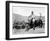 Bull Rider at American Rodeo-null-Framed Photo
