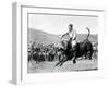 Bull Rider at American Rodeo-null-Framed Photo