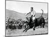 Bull Rider at American Rodeo-null-Mounted Photo