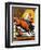 "Bull Riding," July 21, 1945-Fred Ludekens-Framed Premium Giclee Print