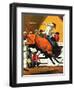 "Bull Riding," July 21, 1945-Fred Ludekens-Framed Premium Giclee Print