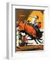 "Bull Riding," July 21, 1945-Fred Ludekens-Framed Premium Giclee Print