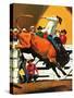 "Bull Riding," July 21, 1945-Fred Ludekens-Stretched Canvas