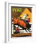 "Bull Riding," Saturday Evening Post Cover, July 21, 1945-Fred Ludekens-Framed Giclee Print