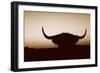 Bull Set Sepia Crop-Nathan Larson-Framed Photographic Print