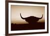 Bull Set Sepia Crop-Nathan Larson-Framed Photographic Print