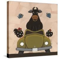 Bull-Sit-Annie Lane-Stretched Canvas