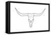 Bull Skull-Sheldon Lewis-Framed Stretched Canvas