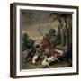 Bull Surrendered by Dogs, Flemish School-Frans Snyders-Framed Giclee Print
