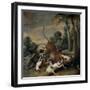 Bull Surrendered by Dogs, Flemish School-Frans Snyders-Framed Giclee Print