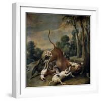 Bull Surrendered by Dogs, Flemish School-Frans Snyders-Framed Giclee Print