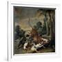 Bull Surrendered by Dogs, Flemish School-Frans Snyders-Framed Giclee Print