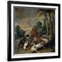 Bull Surrendered by Dogs, Flemish School-Frans Snyders-Framed Giclee Print