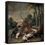 Bull Surrendered by Dogs, Flemish School-Frans Snyders-Framed Stretched Canvas