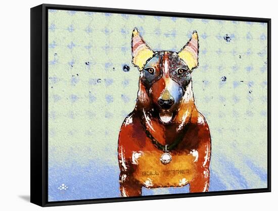 Bull Terrier Brown Oxide LX-Fernando Palma-Framed Stretched Canvas
