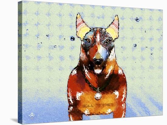 Bull Terrier Brown Oxide LX-Fernando Palma-Stretched Canvas
