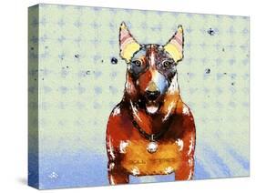 Bull Terrier Brown Oxide LX-Fernando Palma-Stretched Canvas