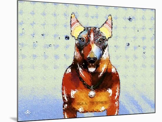 Bull Terrier Brown Oxide LX-Fernando Palma-Mounted Giclee Print