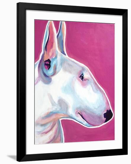 Bull Terrier - Bubble Gum-Dawgart-Framed Giclee Print