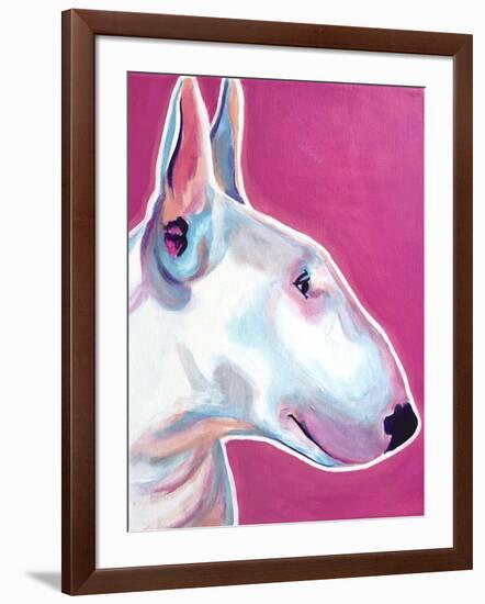 Bull Terrier - Bubble Gum-Dawgart-Framed Giclee Print