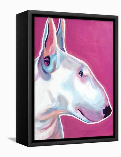 Bull Terrier - Bubble Gum-Dawgart-Framed Stretched Canvas