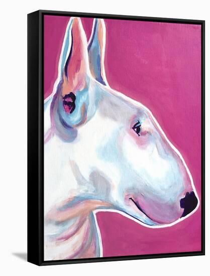 Bull Terrier - Bubble Gum-Dawgart-Framed Stretched Canvas