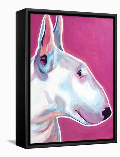 Bull Terrier - Bubble Gum-Dawgart-Framed Stretched Canvas