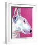 Bull Terrier - Bubble Gum-Dawgart-Framed Giclee Print