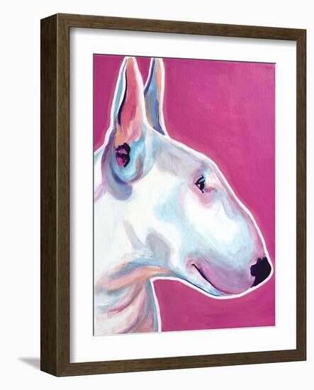 Bull Terrier - Bubble Gum-Dawgart-Framed Giclee Print