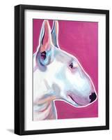 Bull Terrier - Bubble Gum-Dawgart-Framed Giclee Print