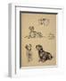 Bull Terrier, Dalmatians and Mutt Dog, 1930, Just Among Friends, Aldin, Cecil Charles Windsor-Cecil Aldin-Framed Giclee Print