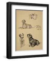 Bull Terrier, Dalmatians and Mutt Dog, 1930, Just Among Friends, Aldin, Cecil Charles Windsor-Cecil Aldin-Framed Premium Giclee Print