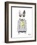 Bull Terrier in City Style-Olga Angellos-Framed Art Print