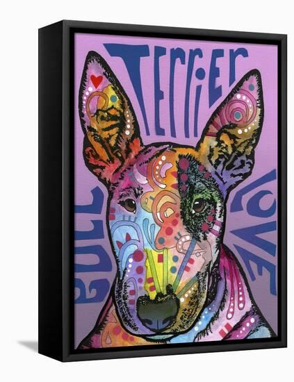 Bull Terrier Luv-Dean Russo-Framed Stretched Canvas