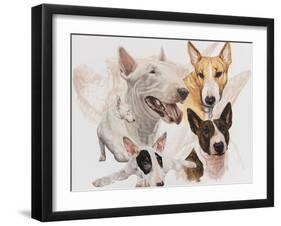 Bull Terrier with Ghost Image-Barbara Keith-Framed Giclee Print