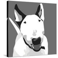 Bull Terrier-Emily Burrowes-Stretched Canvas