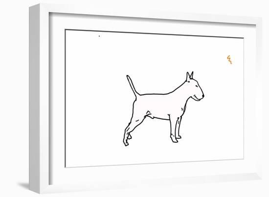 Bull terrier-Sarah Thompson-Engels-Framed Giclee Print