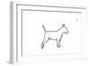 Bull terrier-Sarah Thompson-Engels-Framed Giclee Print