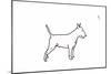 Bull terrier-Sarah Thompson-Engels-Mounted Giclee Print