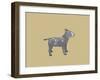 Bull terrier-Sarah Thompson-Engels-Framed Giclee Print