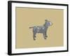 Bull terrier-Sarah Thompson-Engels-Framed Giclee Print