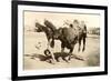Bull Throwing Rodeo Rider-null-Framed Premium Giclee Print