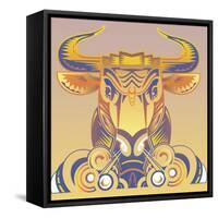 Bull-David Chestnutt-Framed Stretched Canvas