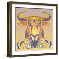 Bull-David Chestnutt-Framed Giclee Print