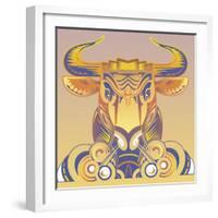 Bull-David Chestnutt-Framed Giclee Print