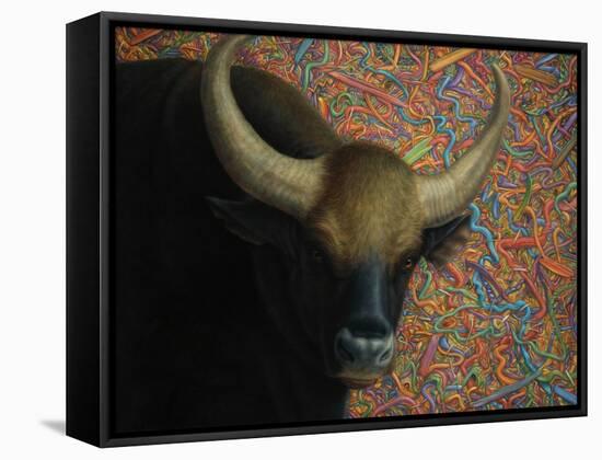 Bull-James W. Johnson-Framed Stretched Canvas