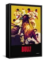 Bull-null-Framed Stretched Canvas