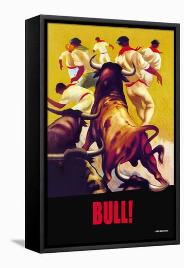 Bull-null-Framed Stretched Canvas